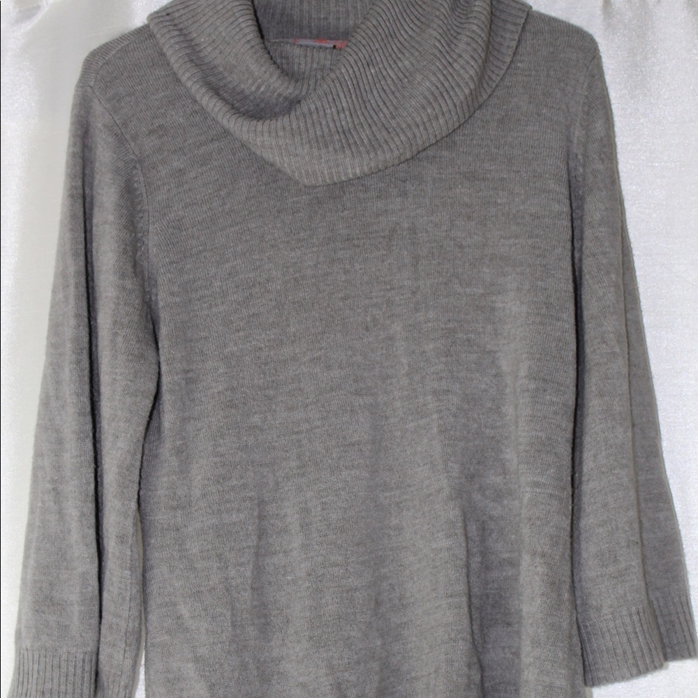 Gray turtle neck shirt